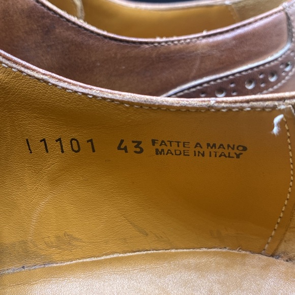 Jose Real | - VERO CUOIO | Italian Leather Mens Shoes | 43 US 10-10.5 - Picture 9 of 10